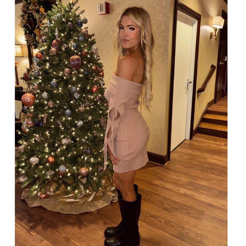 Tie Sleeve Bodycon Dress